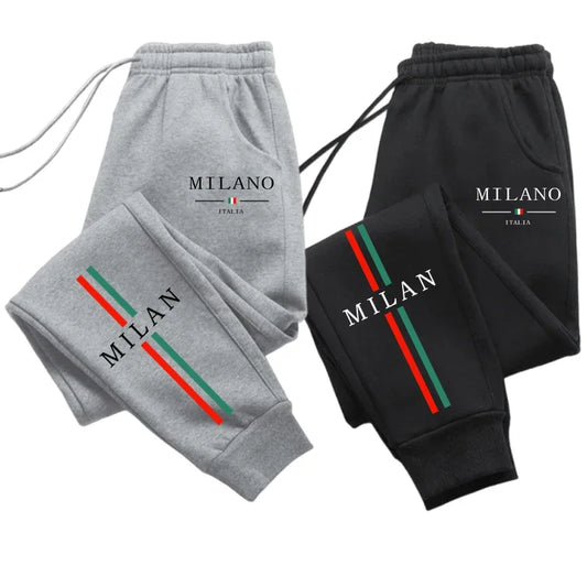 2025 Hot Sale Milan City Printed Jogger Pants High Quality Men's Autumn Winter Casual Sports Sweatpants Outdoor Running Wear