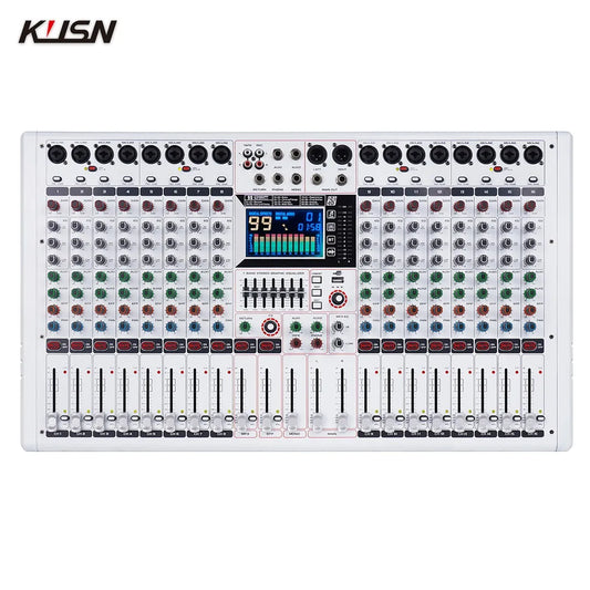 16 Channel Digital Console 99 DSP Professional Sound Mixer Powered Audio Mixing Console Power Soundcraft with Bluetooth USB