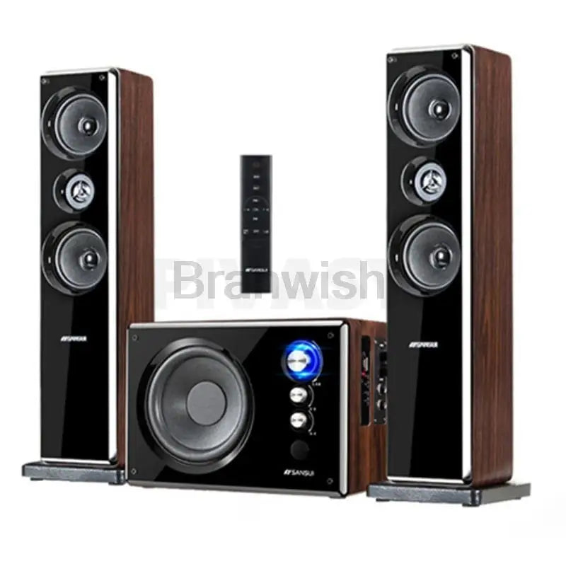 High Power 6.5 Inch Bluetooth Speaker 30W Three-Way Stereo Sound Subwoofer Speaker 2.1 Home Theater System Audio Set Sound Box