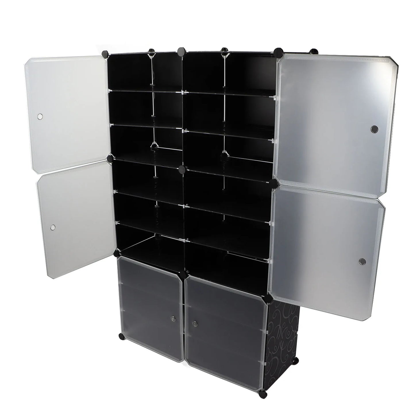 Tall Shoe Rack Easy To Assemble Vertical Shoe Rack Organizer Space Saving Multi Layer Multifunction with Clear Door for Doorway