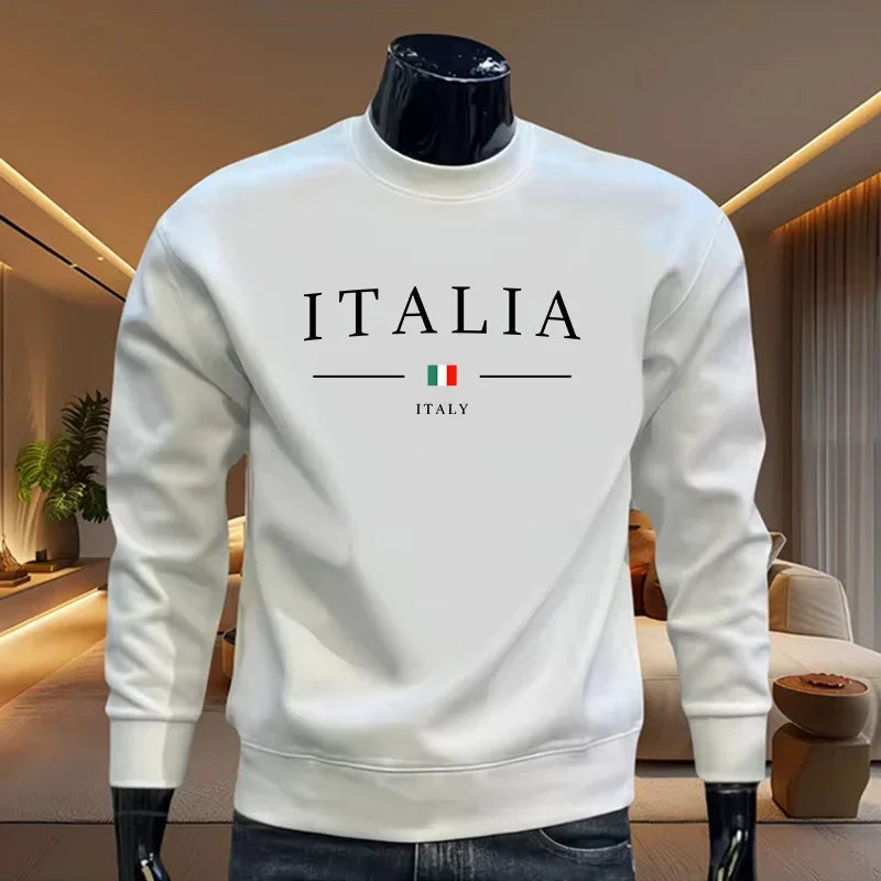 Mens Sweatshirts Hot Sales Italy Urban Printing O-Neck Tops Man High Grade Sports Clothing Casual Pullover Jogging Sweatshirts
