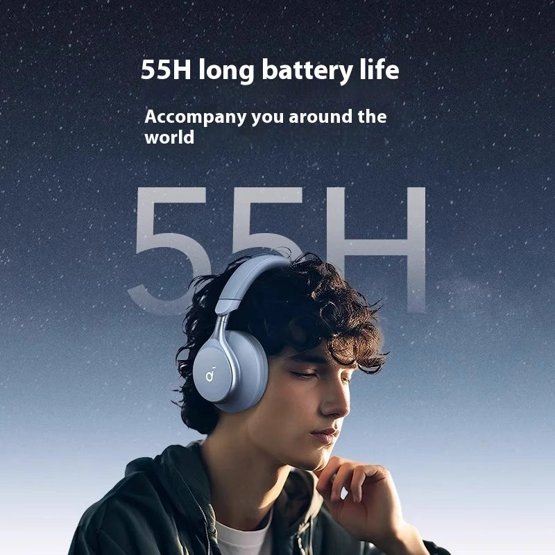 New Soundcore Spaceone S1 Genuine Head Mounted Wireless Bluetooth 5.3 Broadband Intelligent Noise Cancelling Headphones Gifts