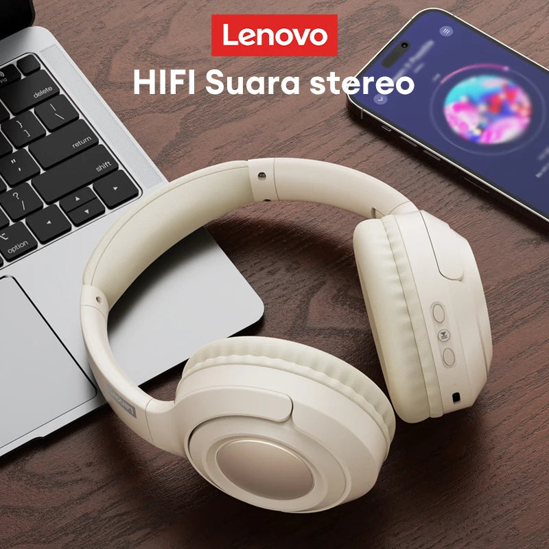 Chioce Lenovo TH54 Wireless Bluetooth 5.4 Headphones Over Ear Gaming Earbuds With Mic Hd Calling Active Noise Reduction Headset