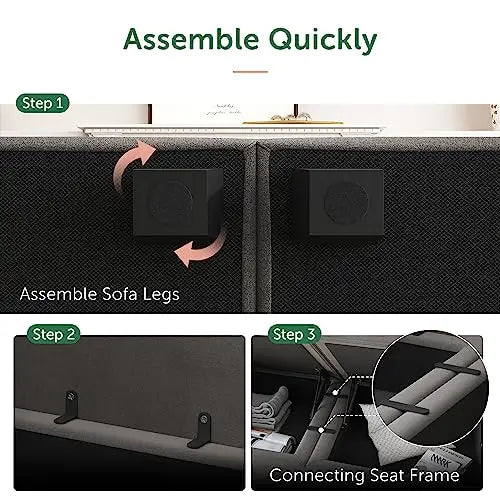 Sectional Sofa Velvet U Shaped Couch with Storage Oversized Modular Sectional Sofa Couch for Living Room Grey