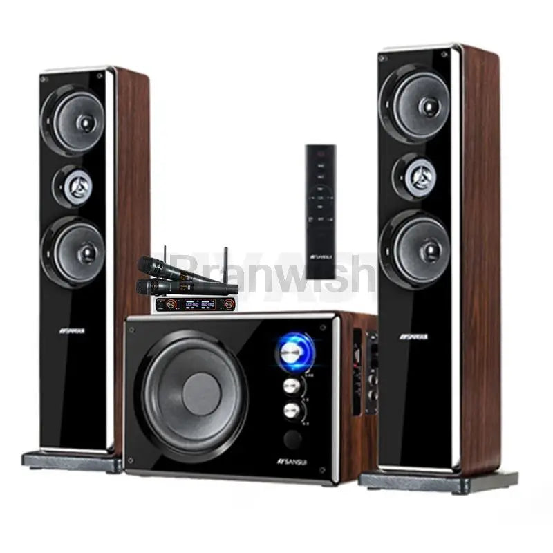 High Power 6.5 Inch Bluetooth Speaker 30W Three-Way Stereo Sound Subwoofer Speaker 2.1 Home Theater System Audio Set Sound Box