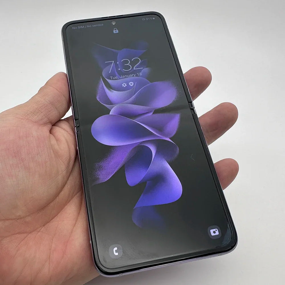 Original Samsung Galaxy Z Flip 3  F711U F711N 5G Mobile Phone 6.7" 128G ROM 8GB RAM 12MP Foldable Cellphone Unlocked 95% NEW