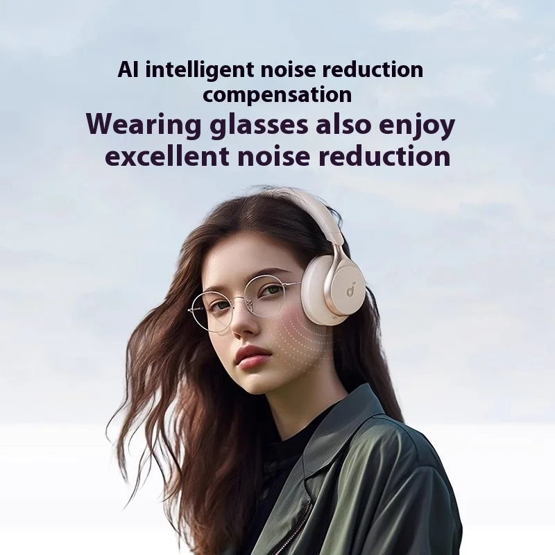 New Soundcore Spaceone S1 Genuine Head Mounted Wireless Bluetooth 5.3 Broadband Intelligent Noise Cancelling Headphones Gifts
