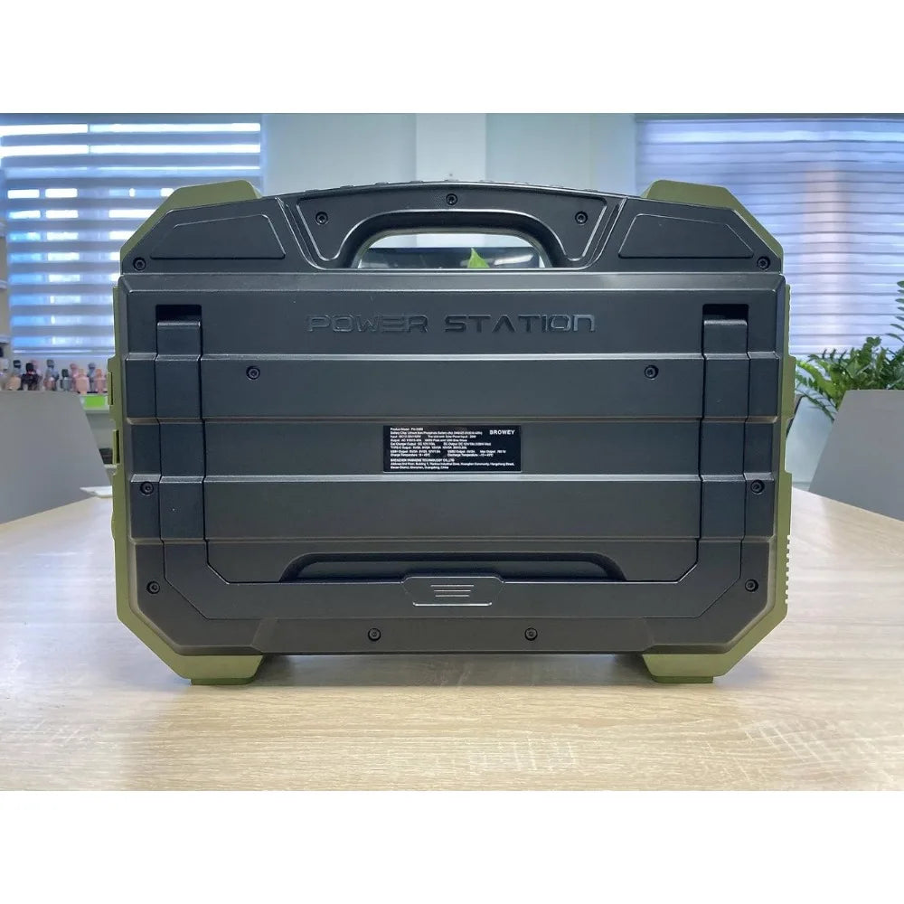 Portable Power Station 1000W with Built-in Solar Panel, 614WH/192000mAh LiFePO4 Battery Pack, Solar Generator