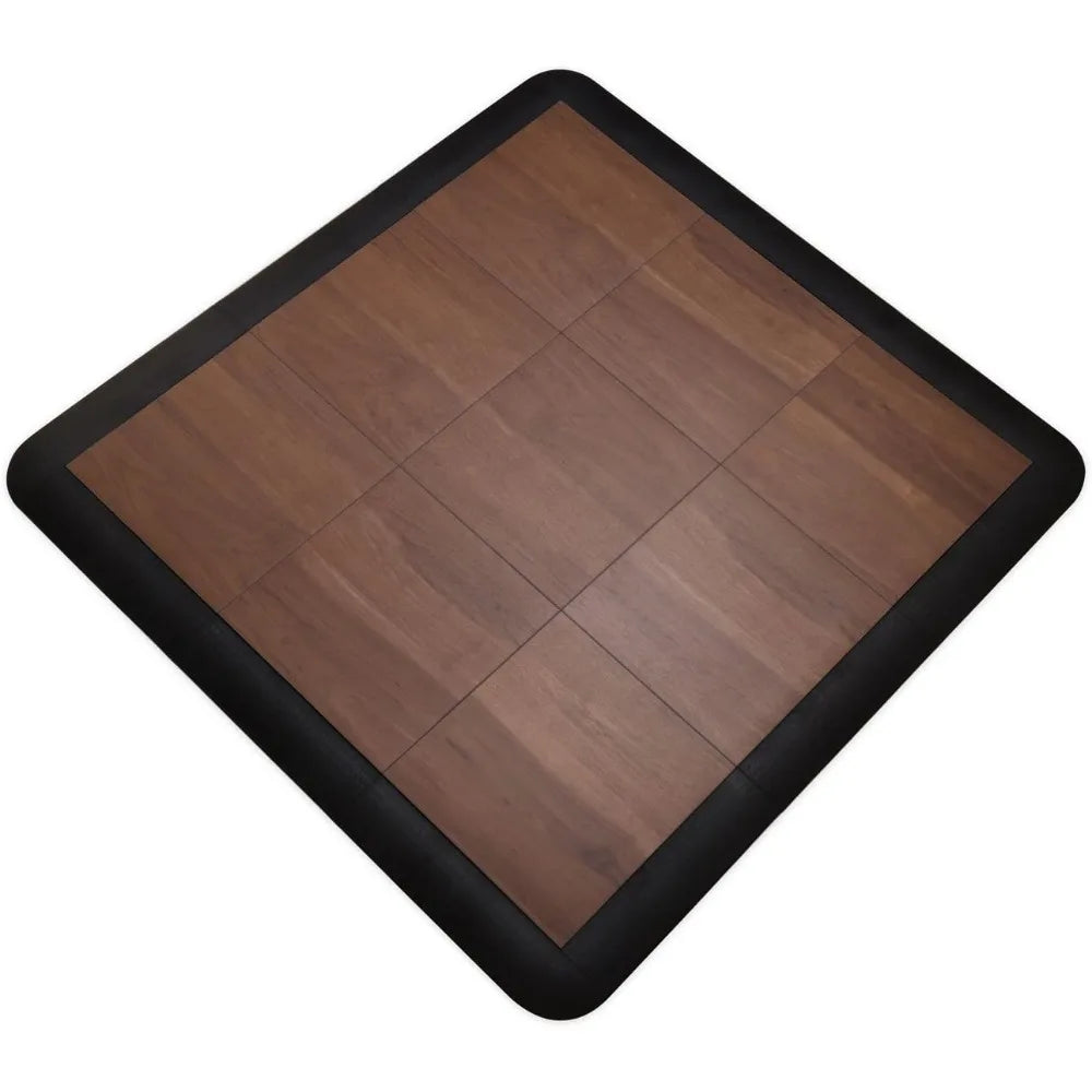 5X5OAKFLOOR Interlocking Lightweight Plastic Modular Dance Floor Kit (5' x 5'), Oak, 45 Piece