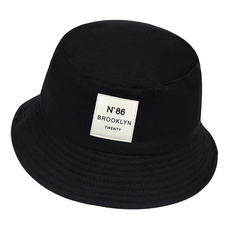 Unisex N86 Leather Label Personality Bucket Hats Fishermen Caps Outdoor Casual Cap Sunscreen Hat