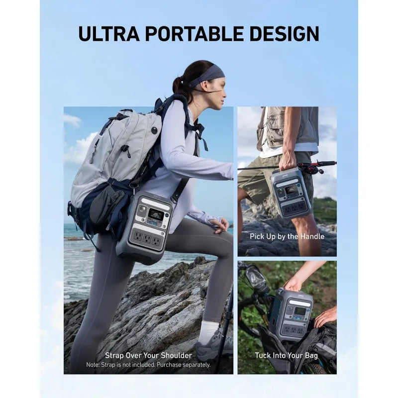 SOLIX C300 Portable Power Station Outdoor 288Wh LiFePO4 Battery, 300W (600W Surge) Solar Generator 140W Two-Way Fast Charging