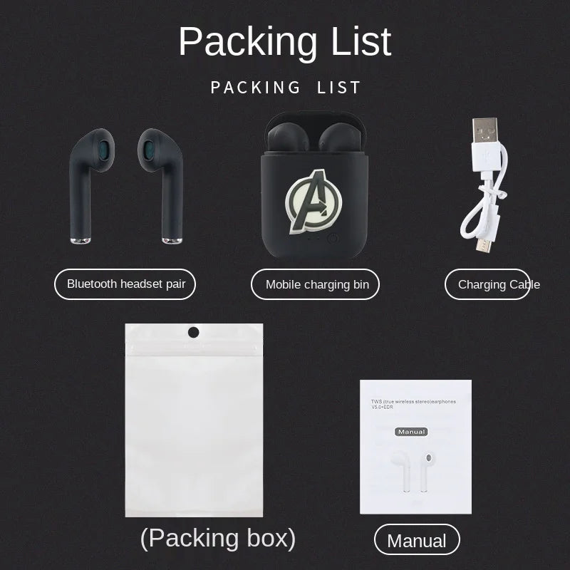 Disney TWS i7 Mini 2 Wireless Headphones Bluetooth 5.0 Earphone Matte Macaron Earbuds Handsfree With Mic Charging Box Headset