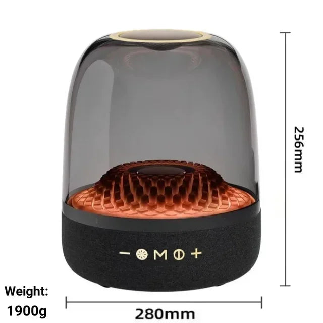 120W High Power Bass Music Box 9D Surround Sound Column Full Screen Transparent Caixa De Som Bluetooth Speaker TWS/TF