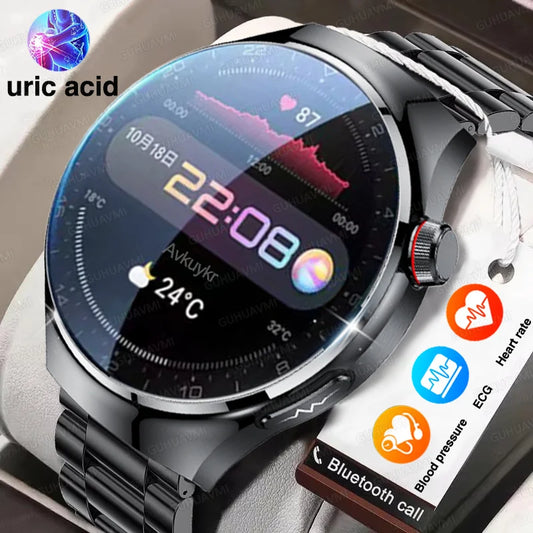2025 High precision ECG Uric Acid Blood Fat Smart Watch Men Body Fat Blood pressure Heart rate Pulse For HUAWEI Health  Watches