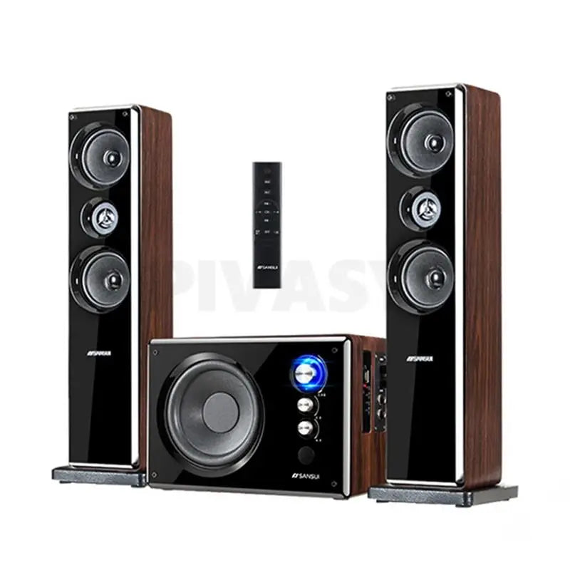 High Power 6.5 Inch Bluetooth Speaker 30W Three-Way Stereo Sound Subwoofer Speaker 2.1 Home Theater System Audio Set Sound Box