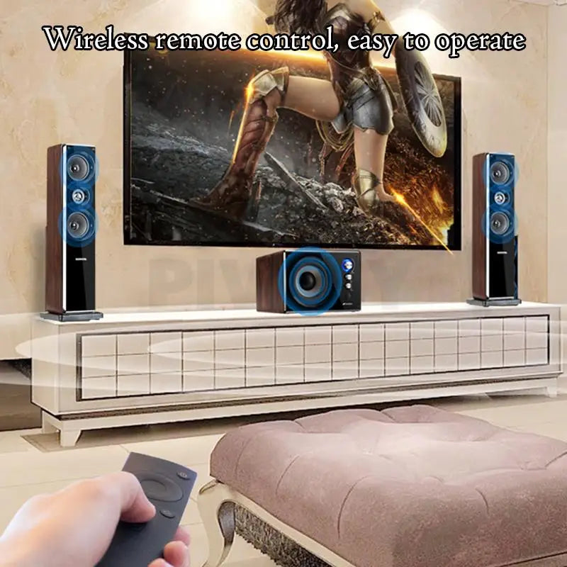 High Power 6.5 Inch Bluetooth Speaker 30W Three-Way Stereo Sound Subwoofer Speaker 2.1 Home Theater System Audio Set Sound Box