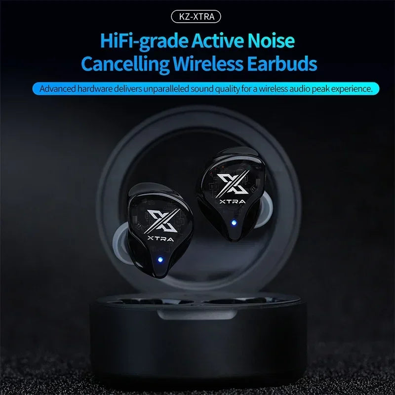 KZ Xtra TWS Noise Cancelling Bluetooth 5.4 Earphones True Wireless Earbuds Multi-Mode ANC QCC3091