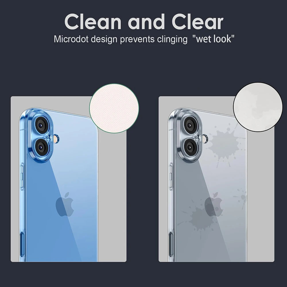 Ultra Thin Silicone Soft Case For iPhone 16 e Pro Max Crystal Clear Soft Shell For iPhone 15 14 13 12 11 Pro Max Mini Plus Cover