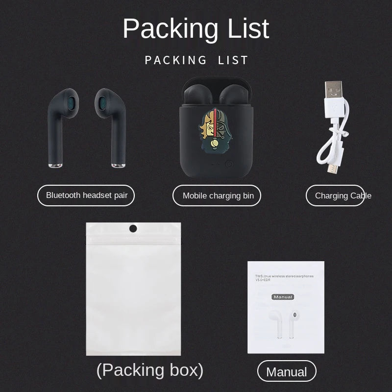 Disney TWS i7 Mini 2 Wireless Headphones Bluetooth 5.0 Earphone Matte Macaron Earbuds Handsfree With Mic Charging Box Headset