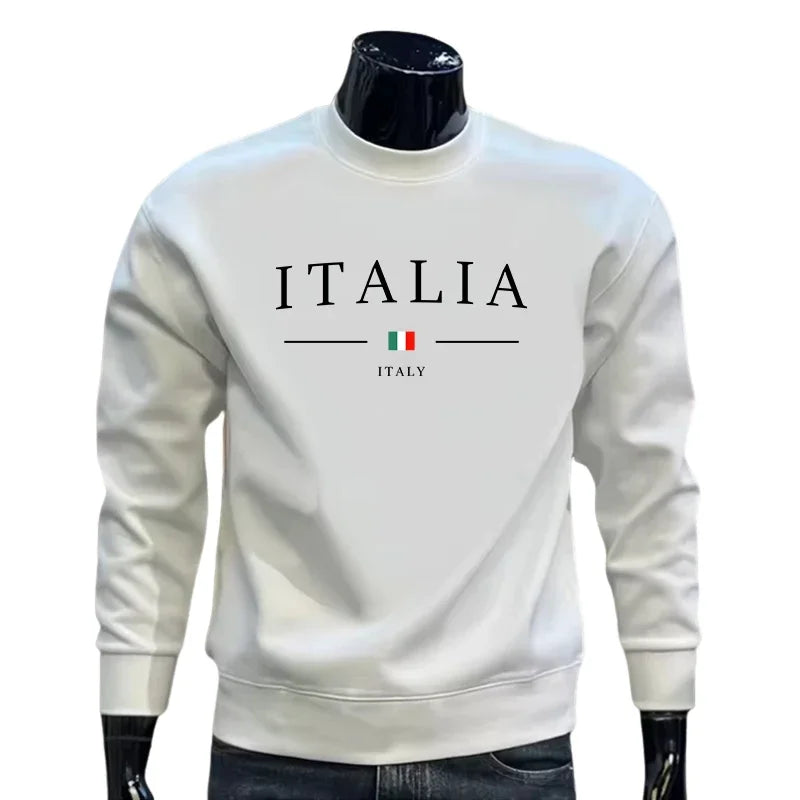 Mens Sweatshirts Hot Sales Italy Urban Printing O-Neck Tops Man High Grade Sports Clothing Casual Pullover Jogging Sweatshirts
