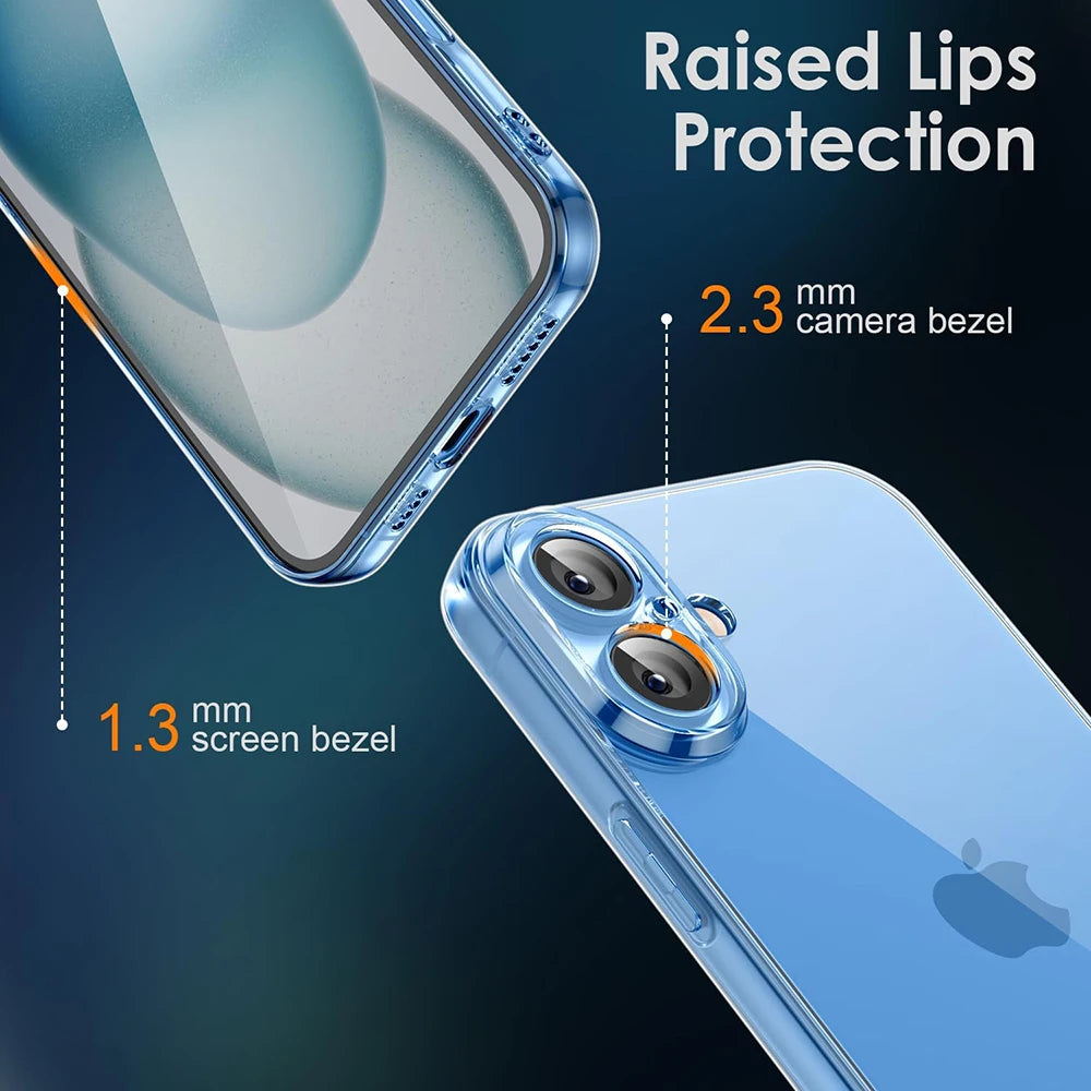 Ultra Thin Silicone Soft Case For iPhone 16 e Pro Max Crystal Clear Soft Shell For iPhone 15 14 13 12 11 Pro Max Mini Plus Cover