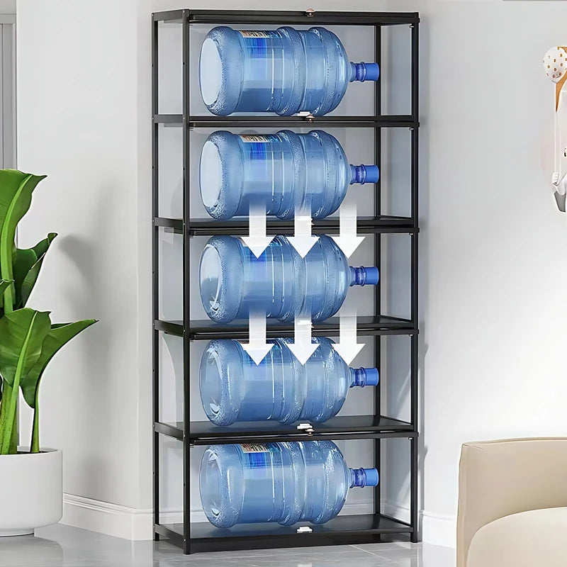 5-Tier Curio Display Cabinet Storage Shelves with Acrylic Door Collectibles Toy Organizers Rack & Display Shelf Display Case