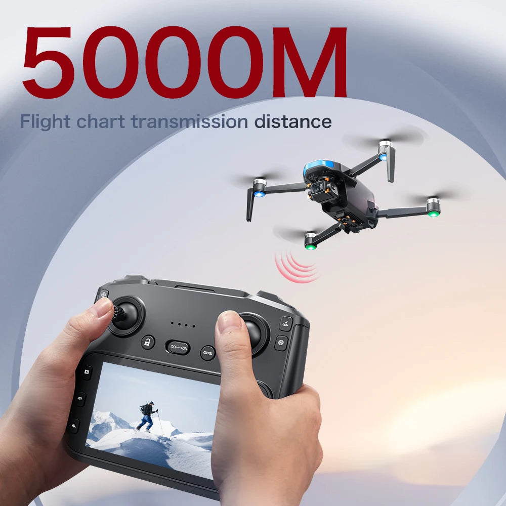 Mini Drone Professional 3-Axis Gimbal 5G WIFI GPS 8K Camera RC Drone with Screen Digital Relay Image Transmission Aerial UAV